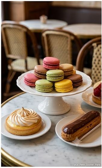 Französische Macarons und feine Pâtisserie